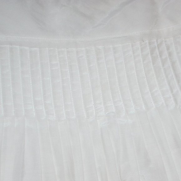 White Cotton/Silk blend skirt - Size 2 (NWOT) - Picture 2 of 7